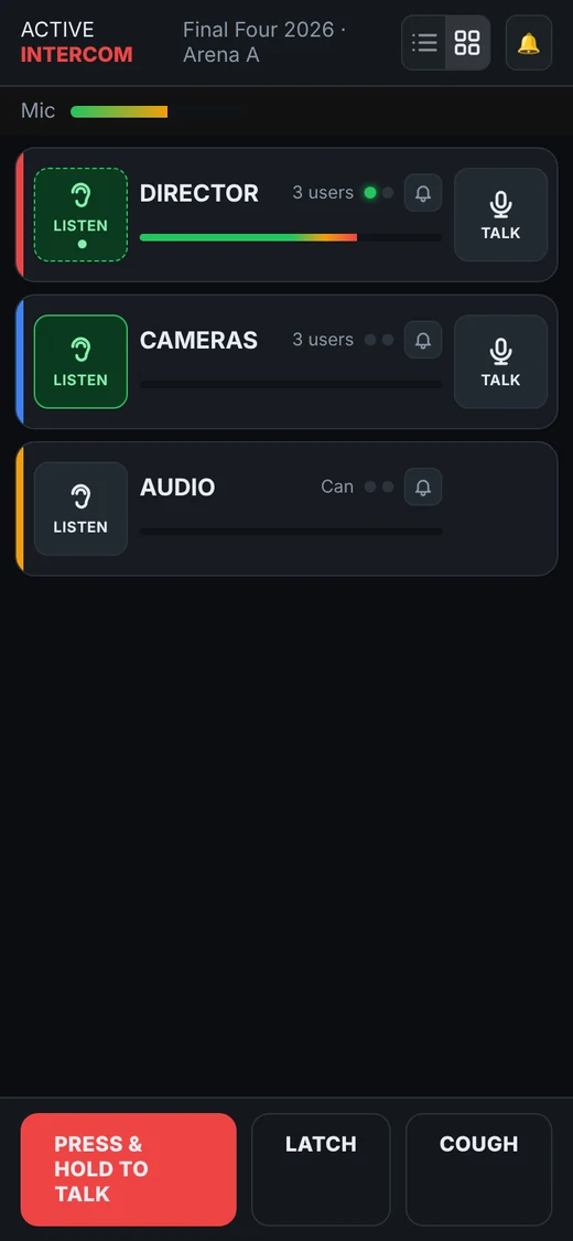 Camera operator's phone with matrix applied